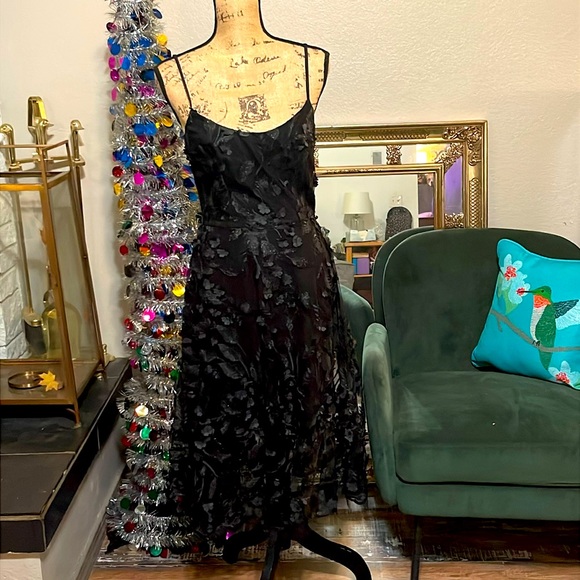 Dress the Population Black Appliqué Dress - Picture 2 of 9